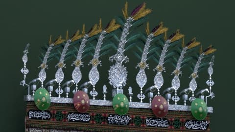 مدل سه بعدی عَلَم برای محرم