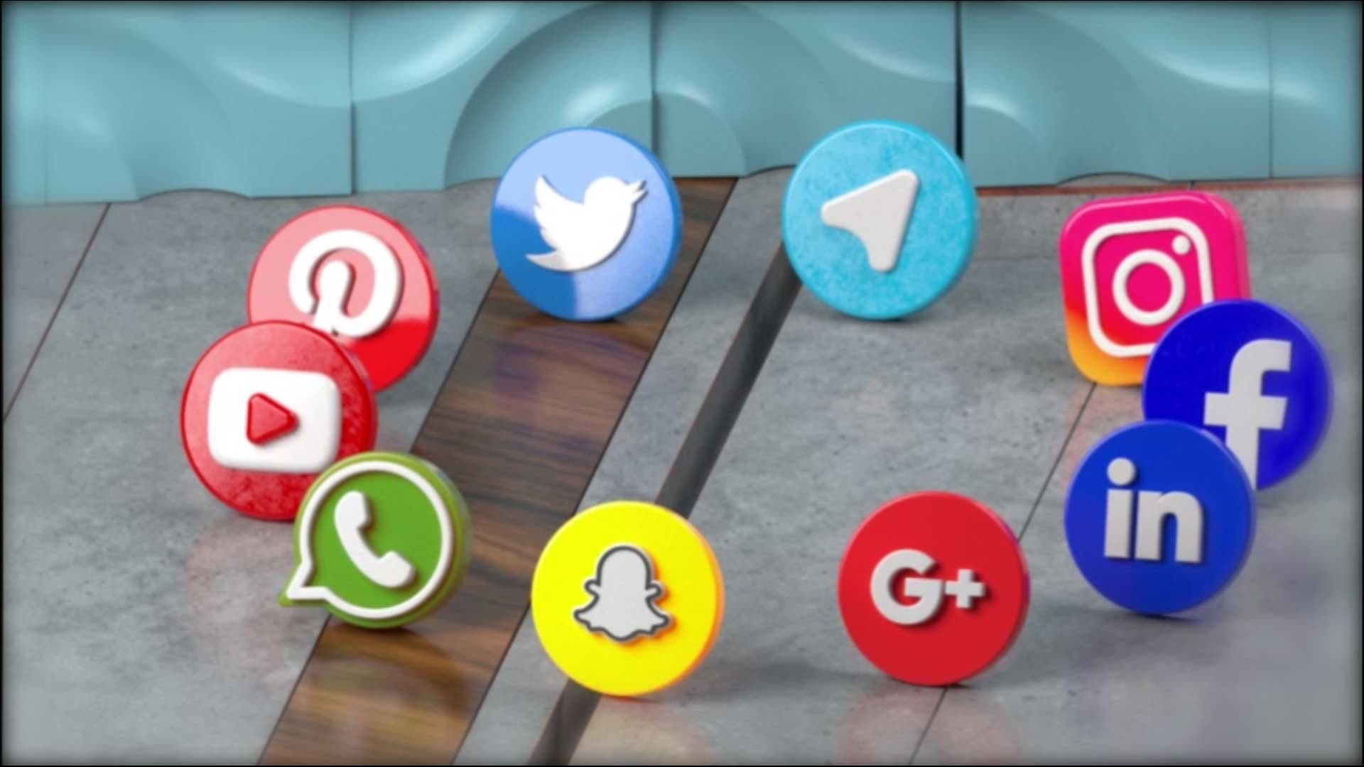 آیکون سه بعدی شبکه های مجازی